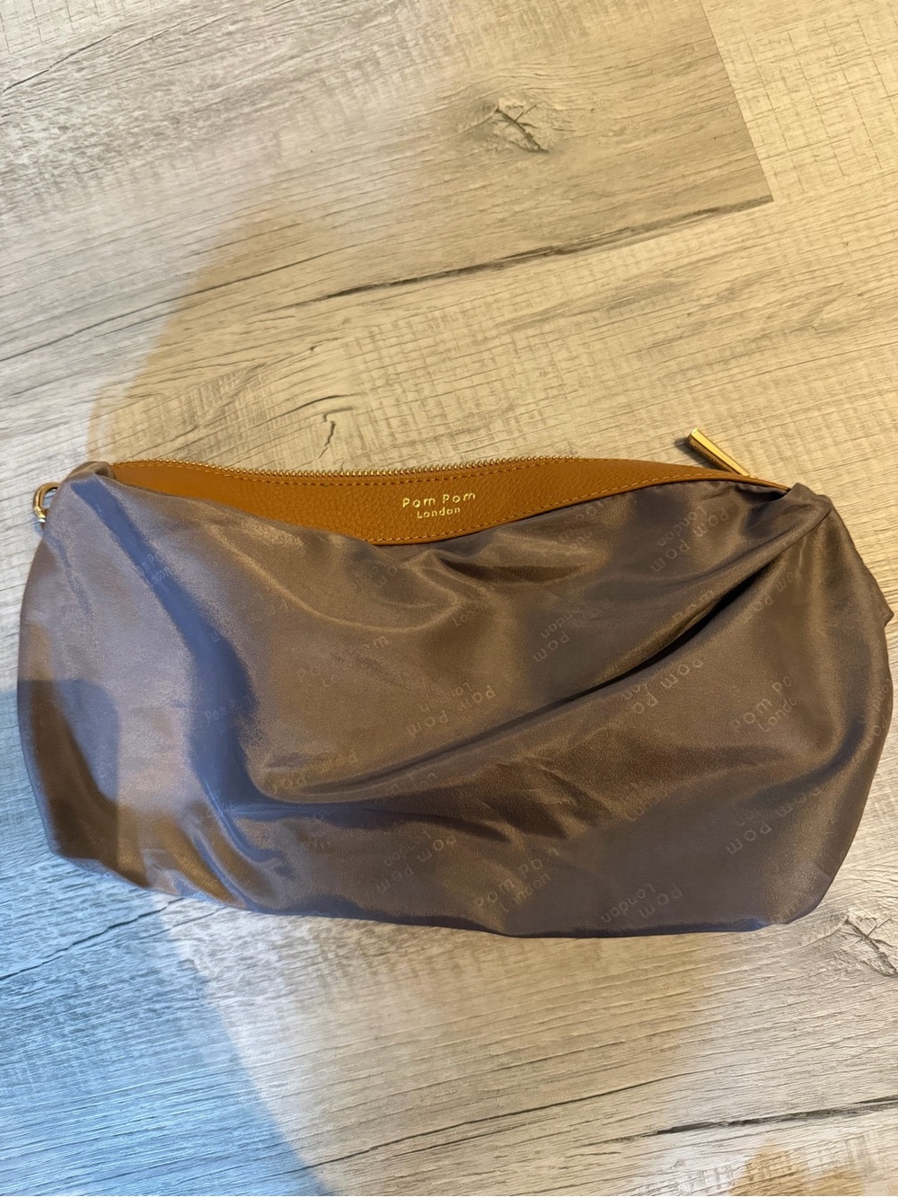 Pom Pom London Brown/Purple Cosmetic Pouch